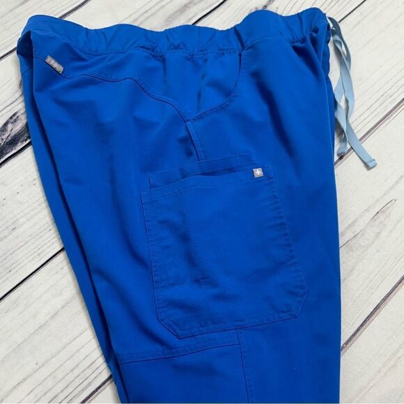 Figs Pants Women XXL/P Livingston Scrub Royal Blue High Rise T21003P  28"L 2XLP - Picture 3 of 10